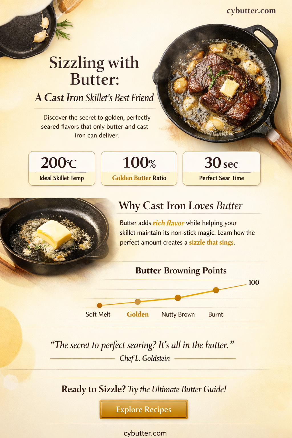 can i cook with butter in a cast iron skillet