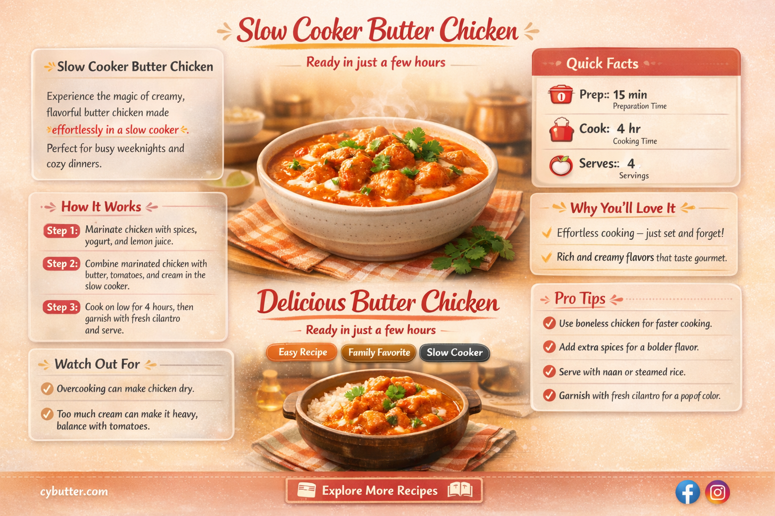 can i cook butter chicken in slow cooker