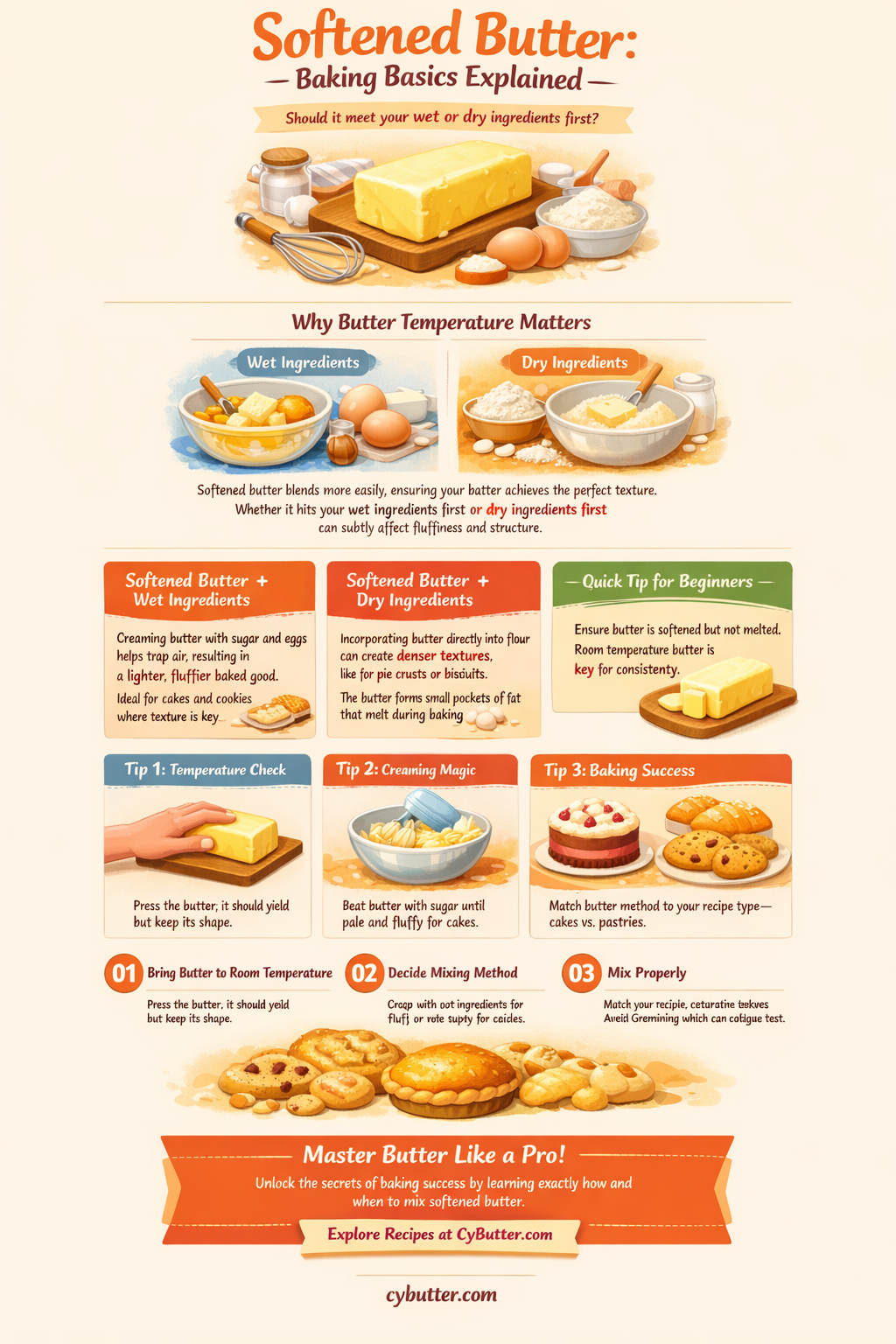 does softened butter get mixed with wet or dry ingredients