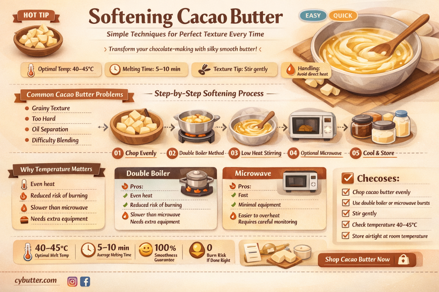 how do i get cacao butter soft