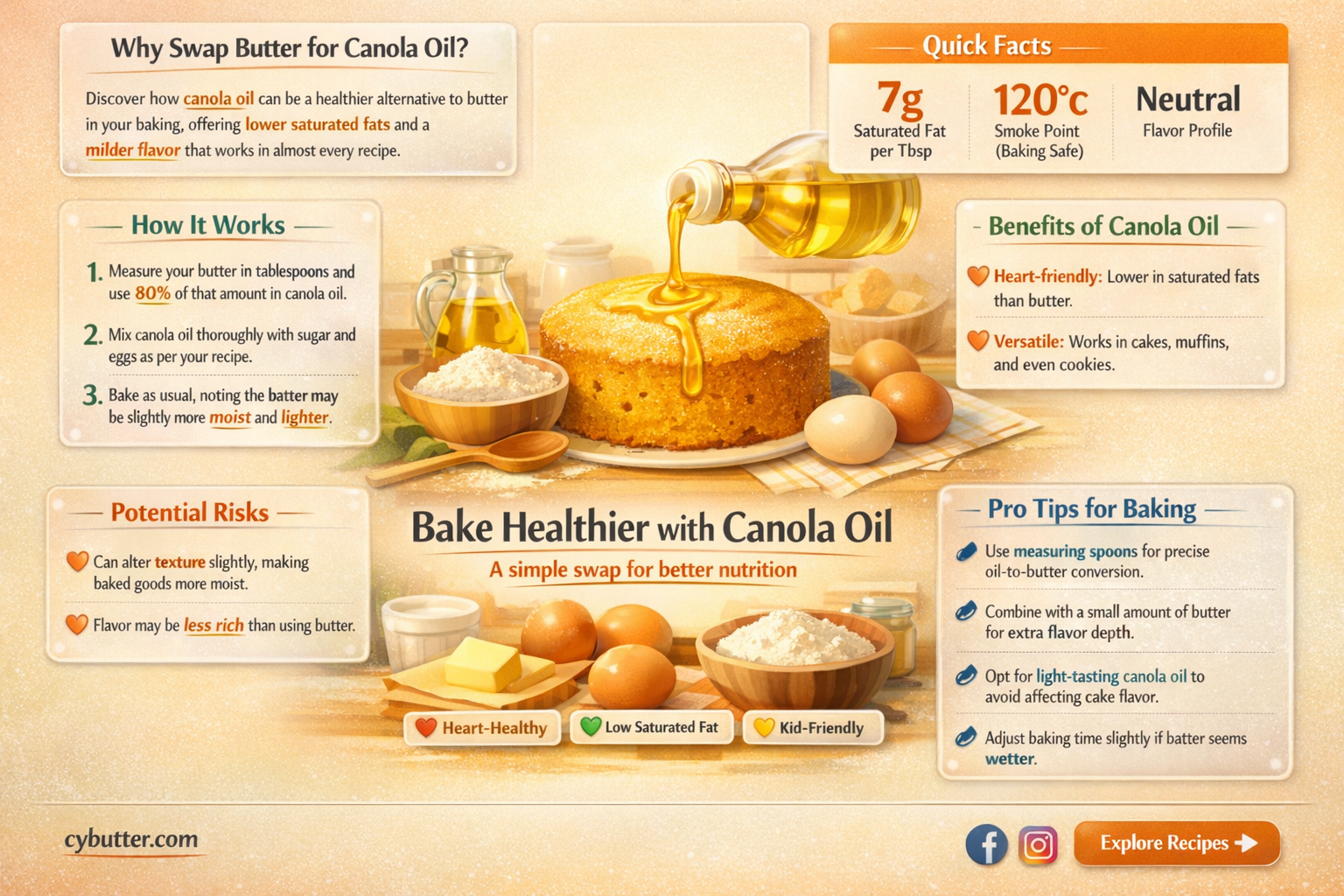 can i use canola oil instead of butter