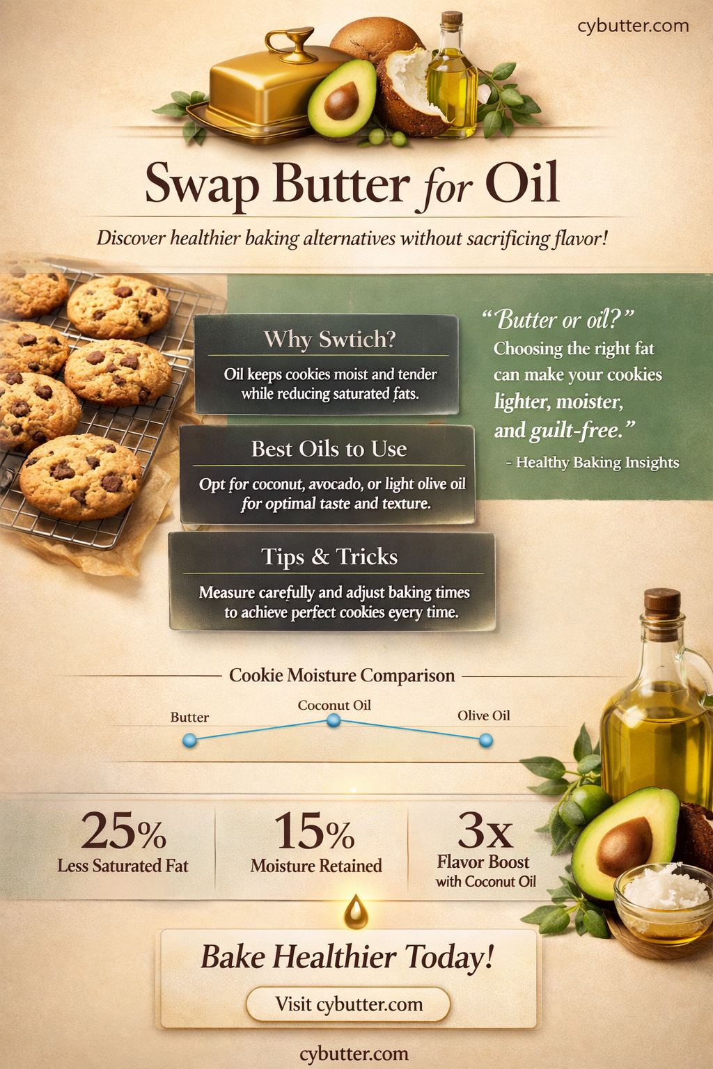 can i use oil instead of butter in cookies