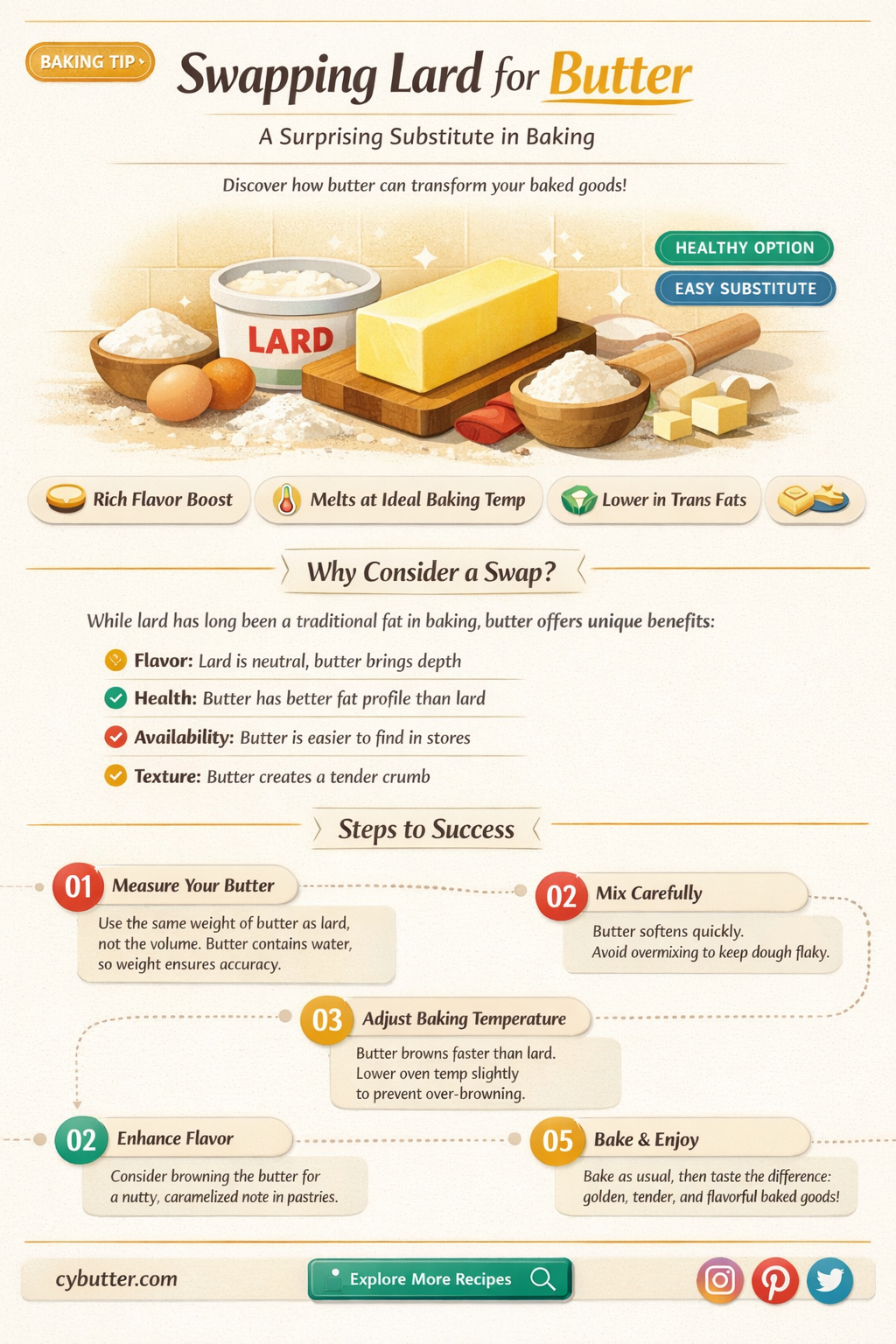 can i use lard instead of butter