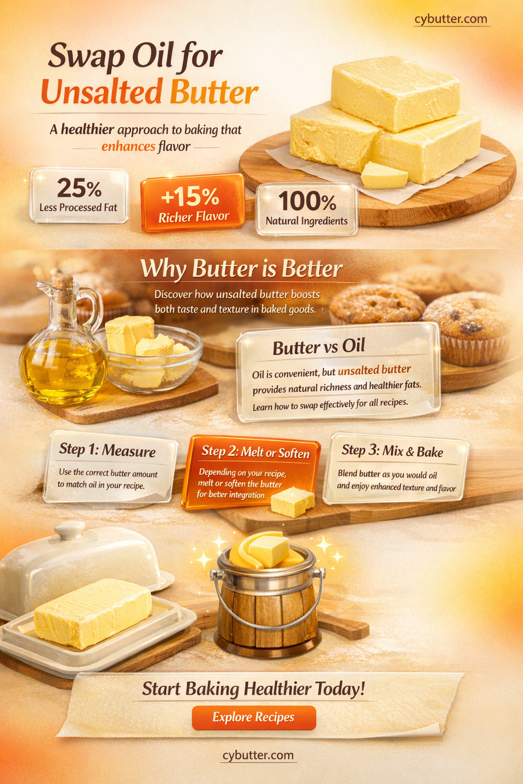 can you substitute oil for unsalted butter
