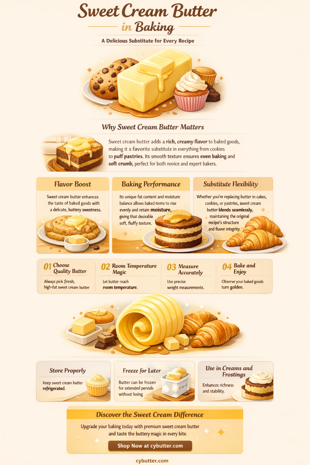 can i use sweet cream butter for baking