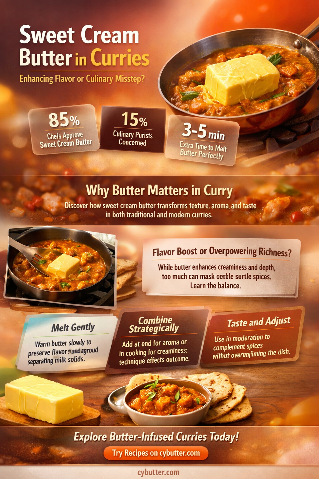 are sweet cream butter good for cooking curries