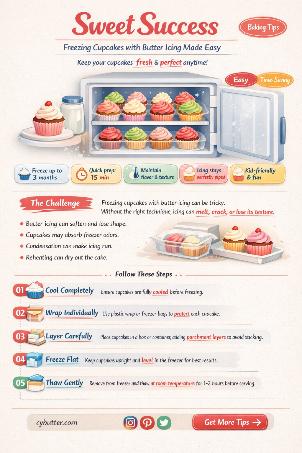 can you freeze cupcakes with butter icing