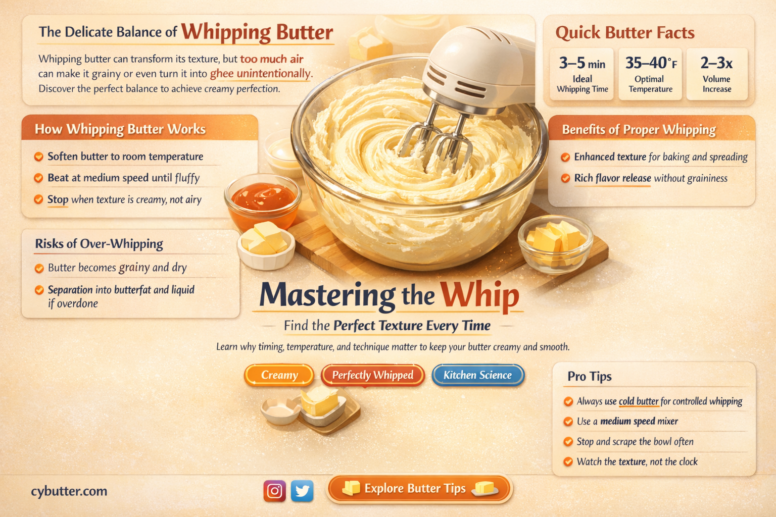 can butter be whipped too long
