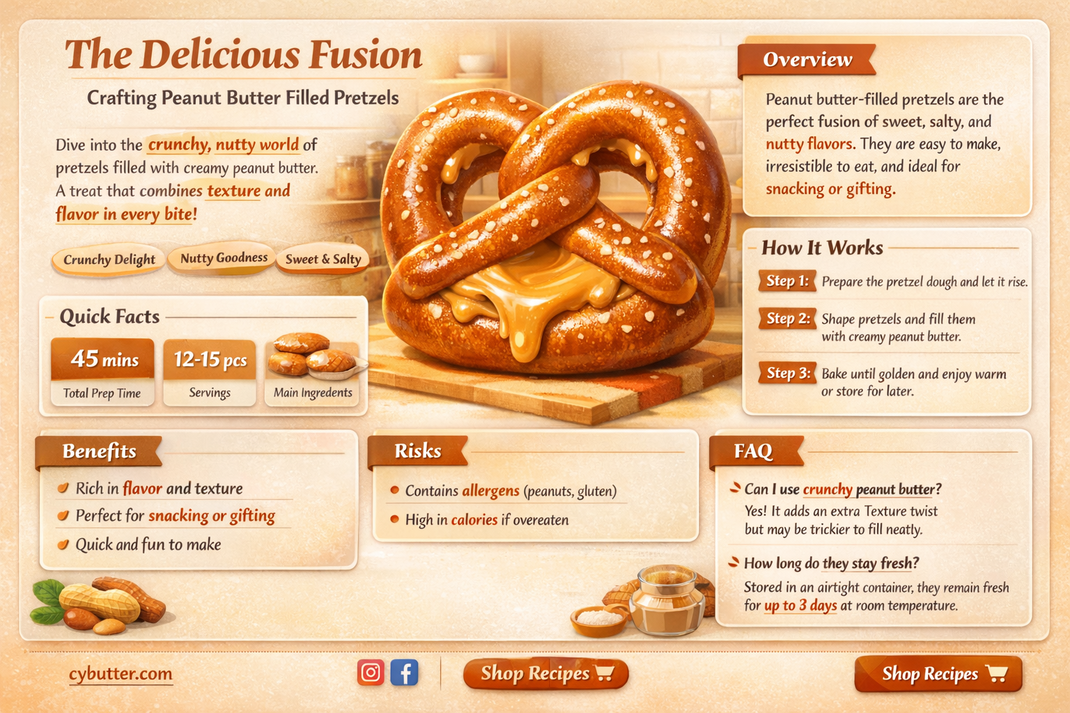 how do they make peanut butter filled pretzels