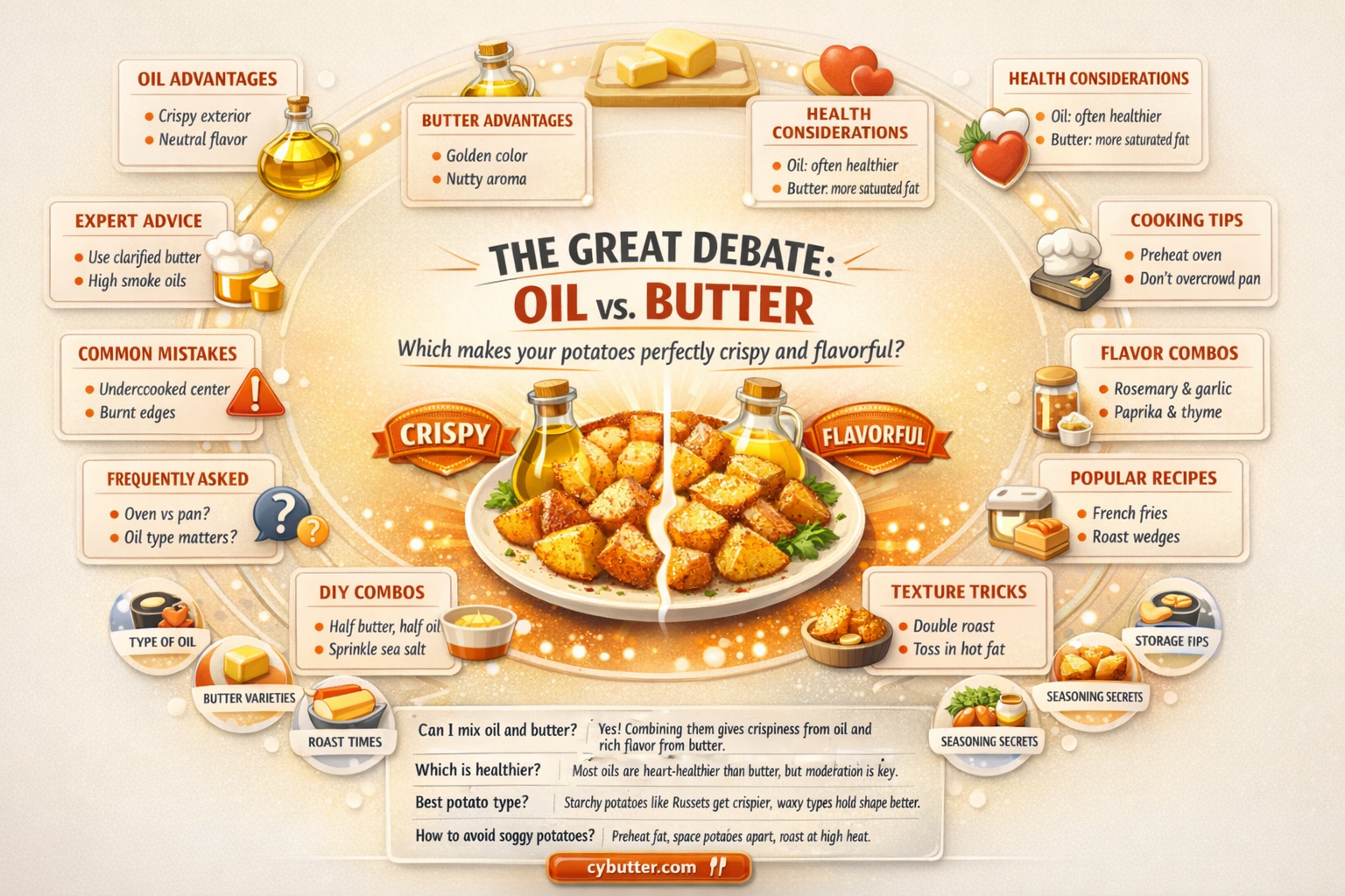 do oil or butter make potatoes