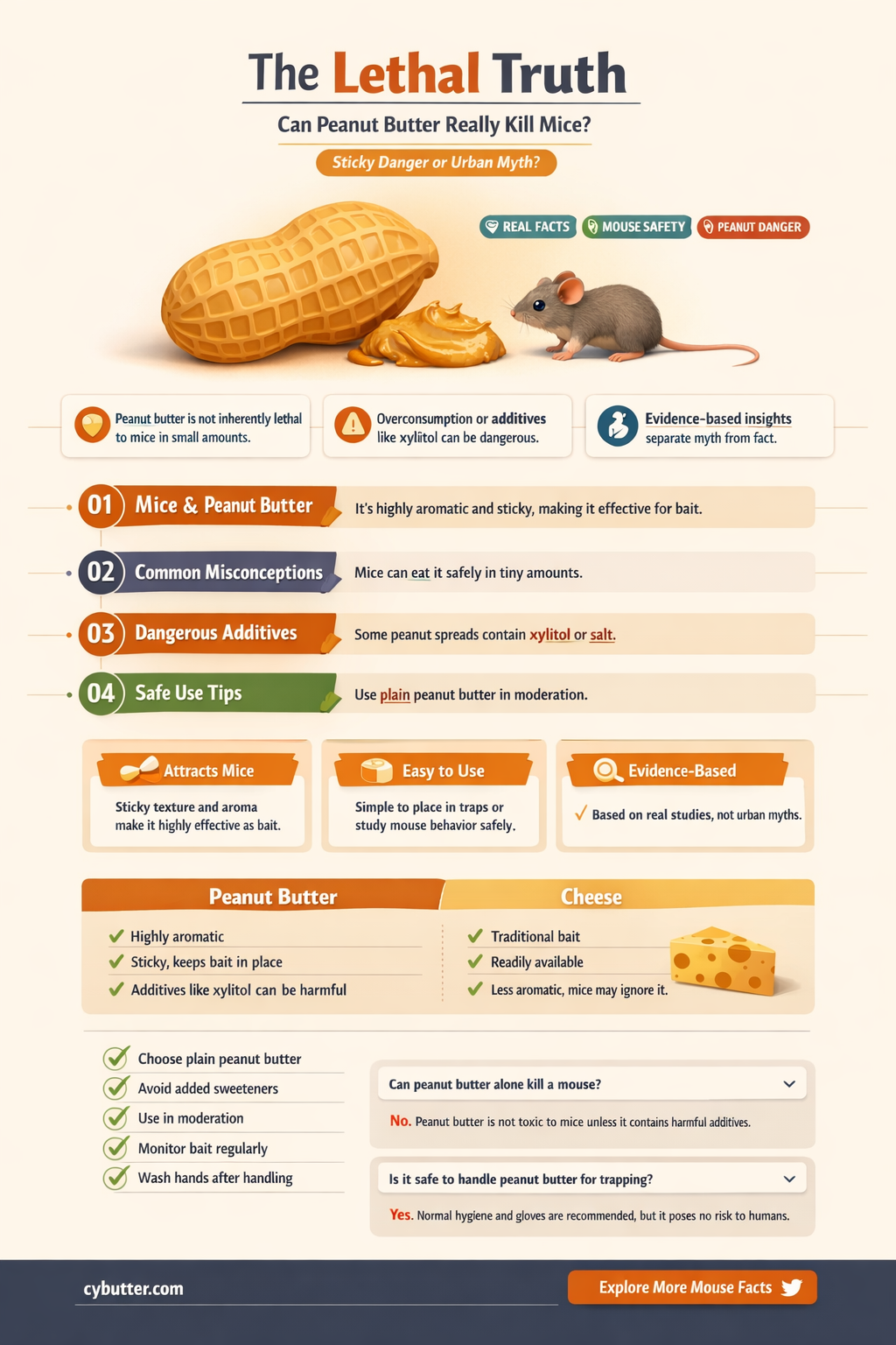 can peanut butter kill mice