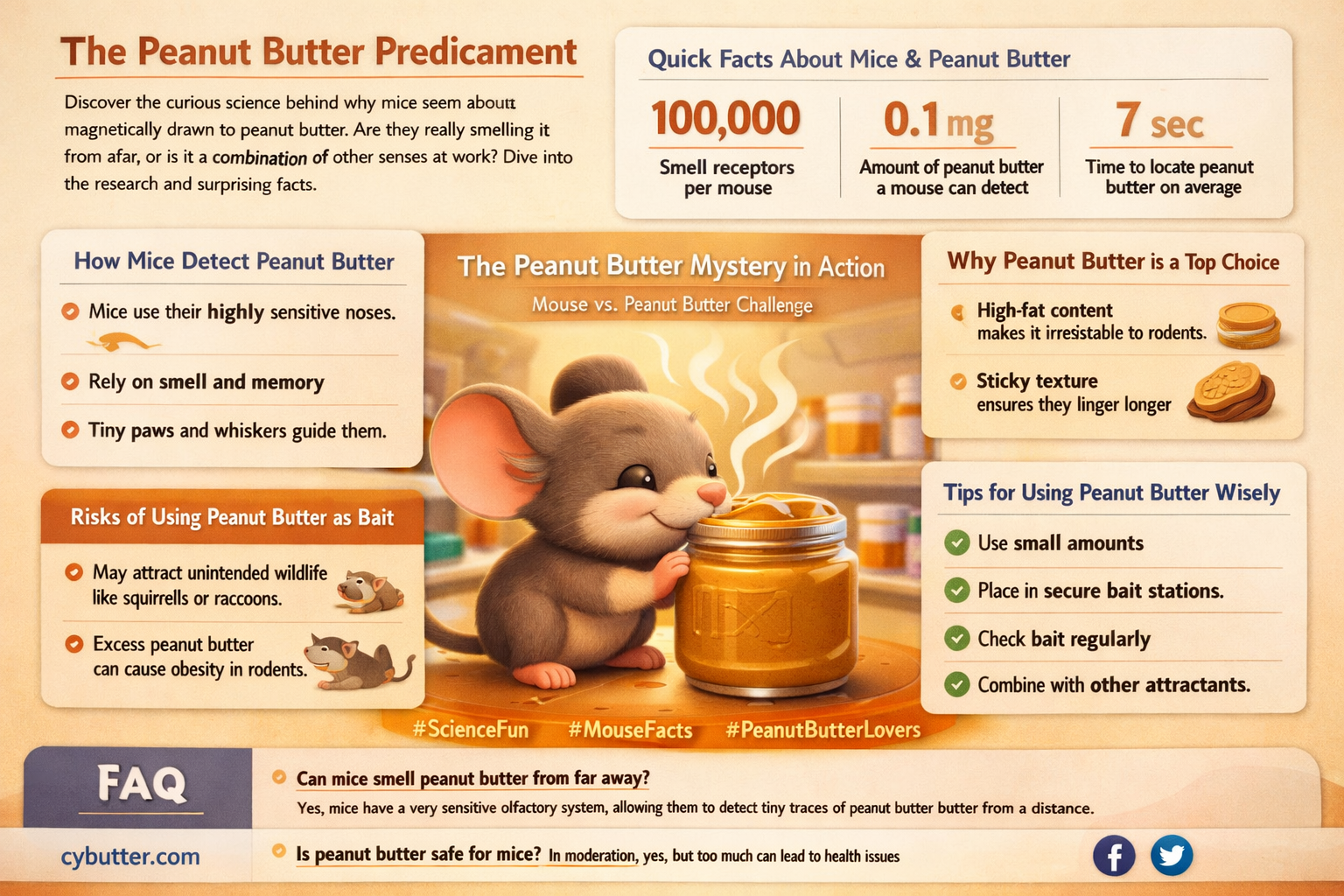 can mice smell peanut butter