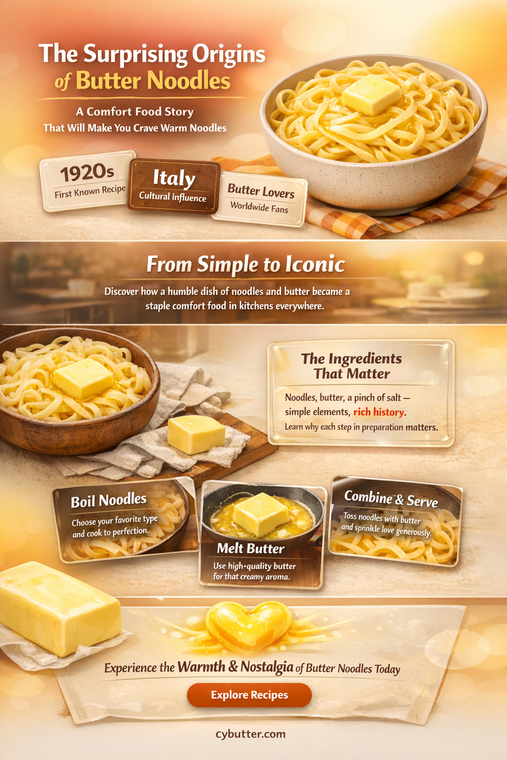 how did butter noodles get started
