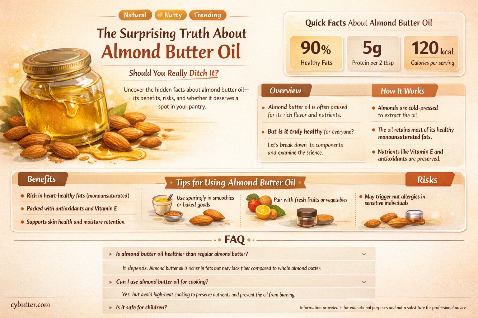 do you dump almond butter oil