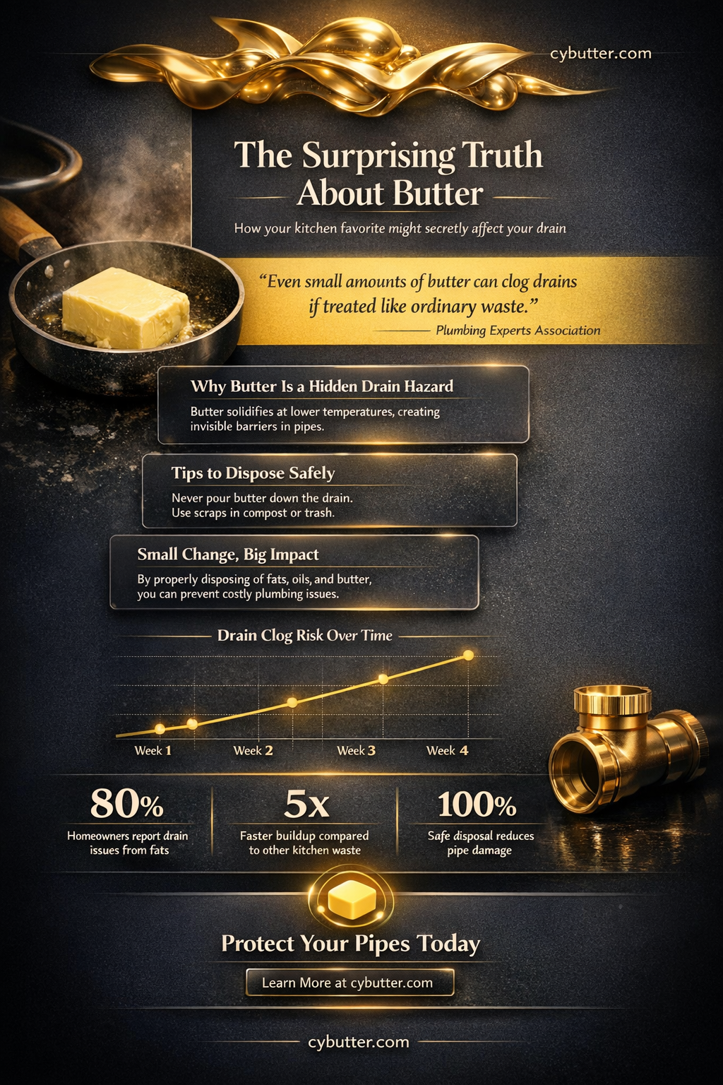 can butter go down the drain