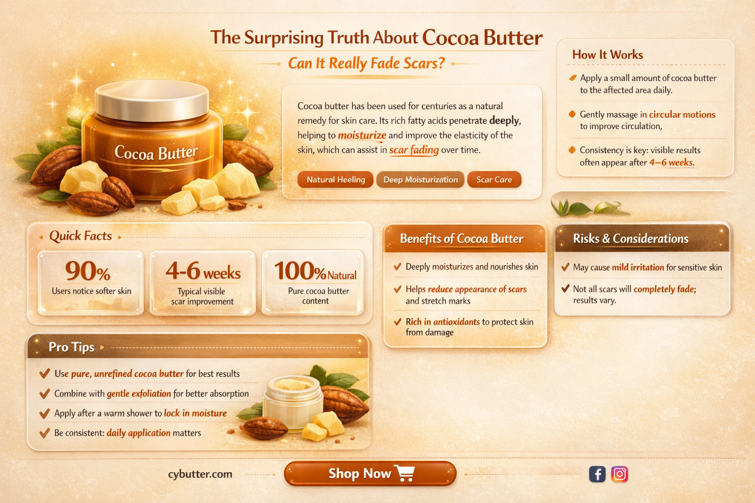can cocoa butter fade scars