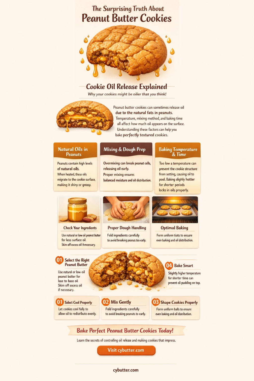 do peanut butter cookies release oil