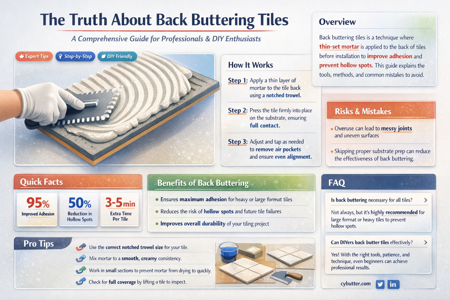do you have to back butter tile