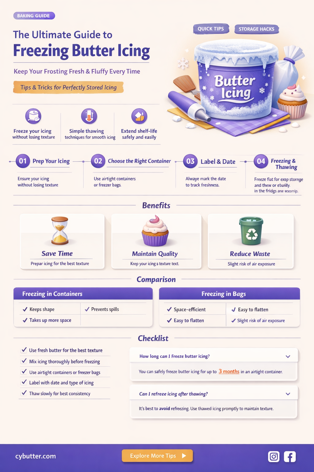 can butter icing be frozen