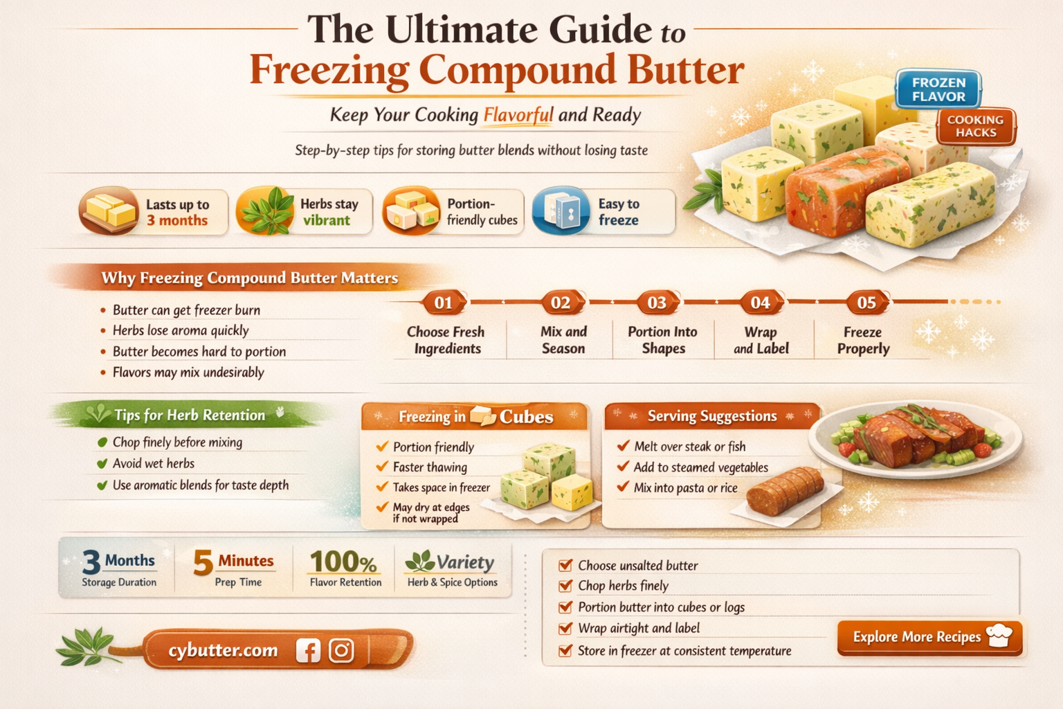 can you freeze compound butter