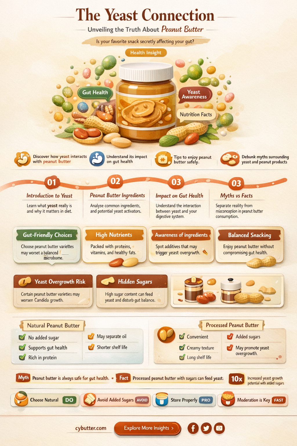 does peanut butter have yeast