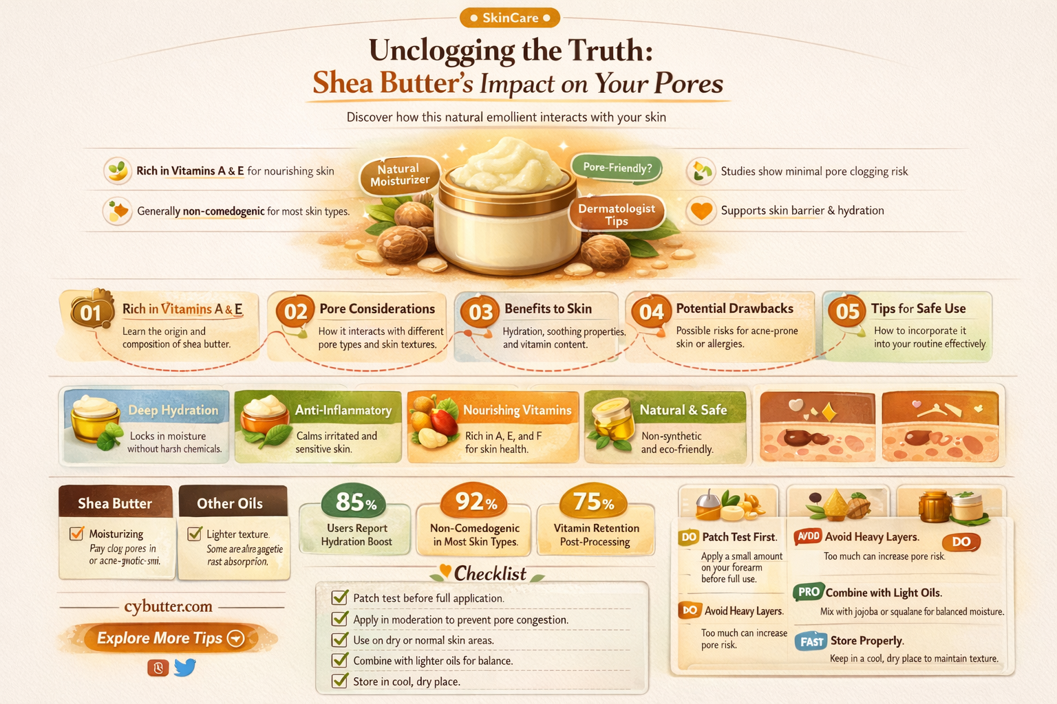 can shea butter clog your pores