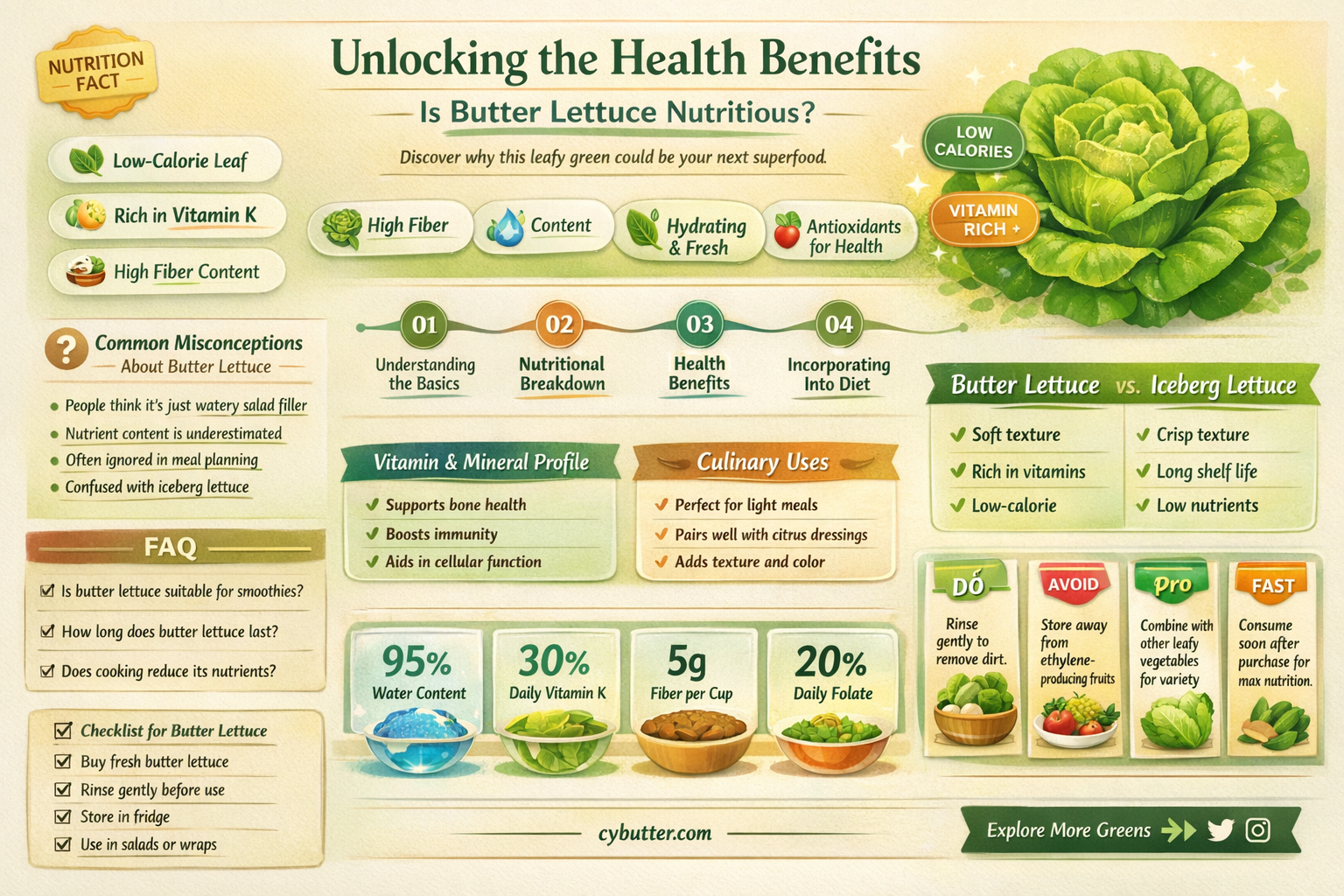 does butter lettuce have any nutritional value