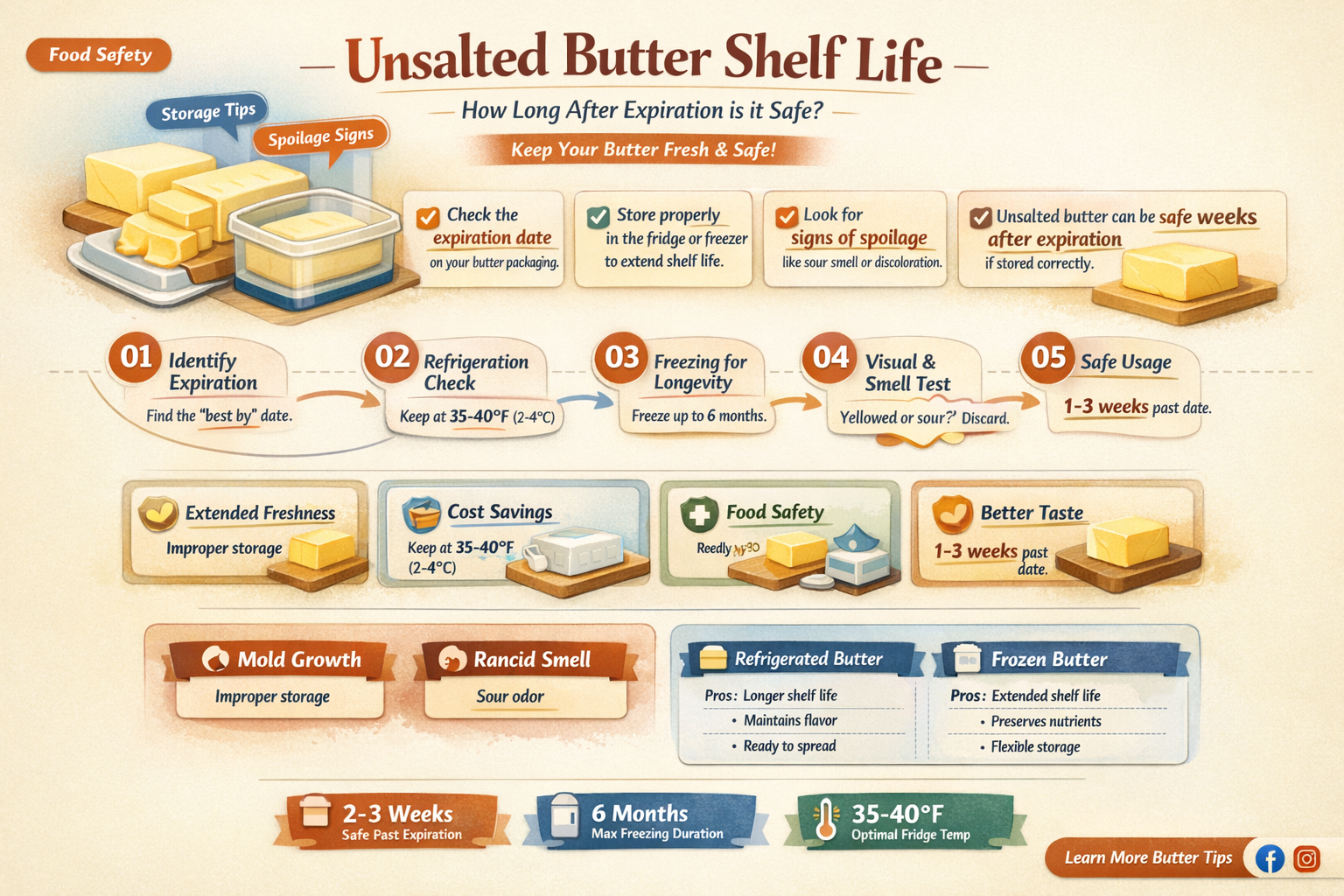 how long after expiration date is unsalted butter good