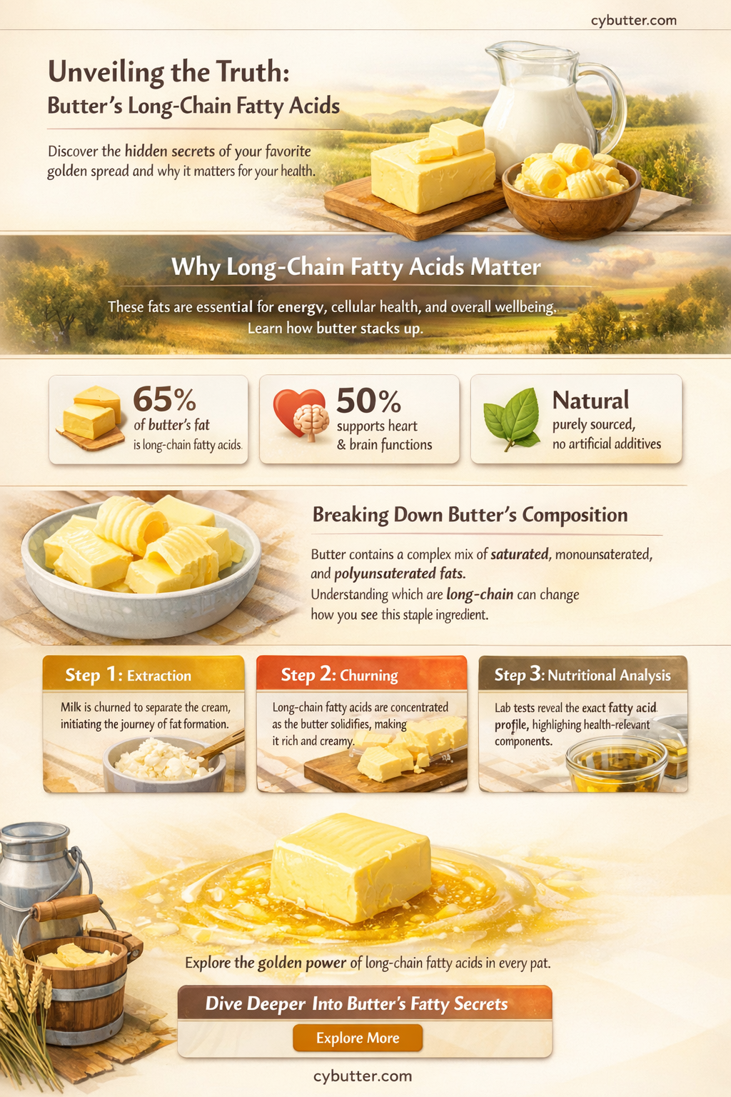 does butter contain long chain fatty acids