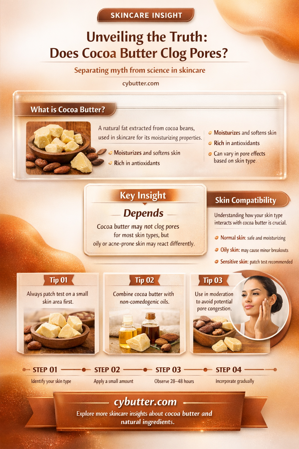 can cocoa butter clog pores