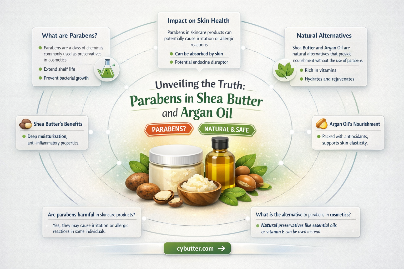are parabens in shea butter and argan oil