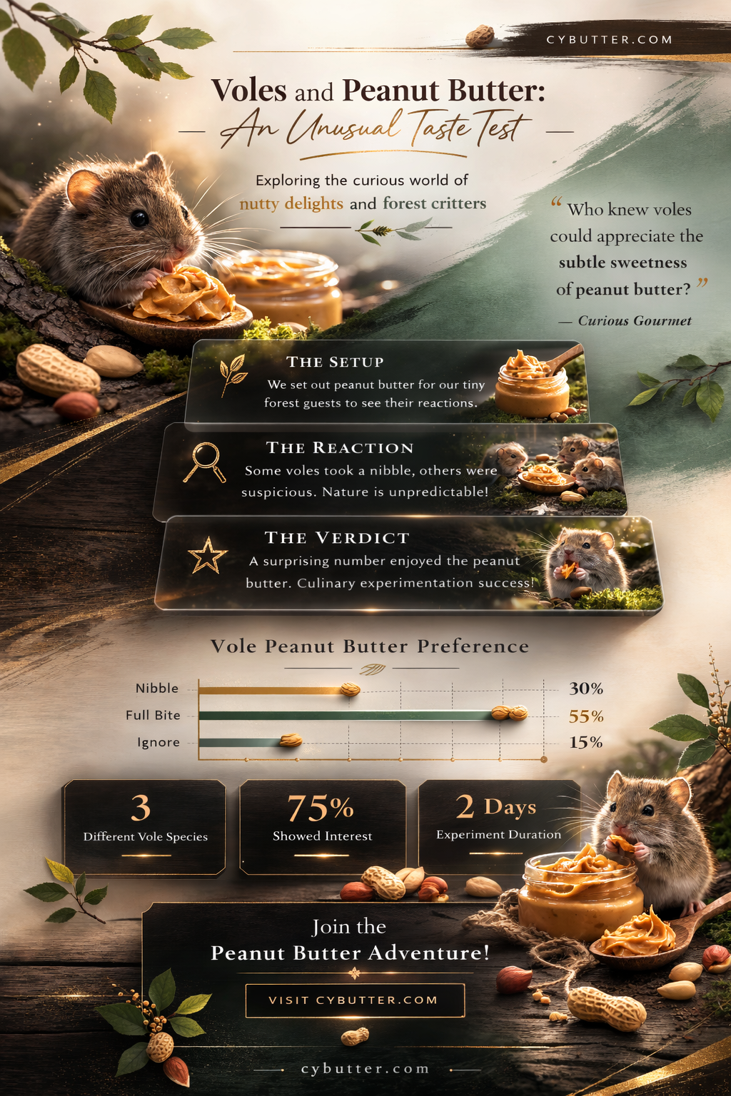 do voles like peanut butter