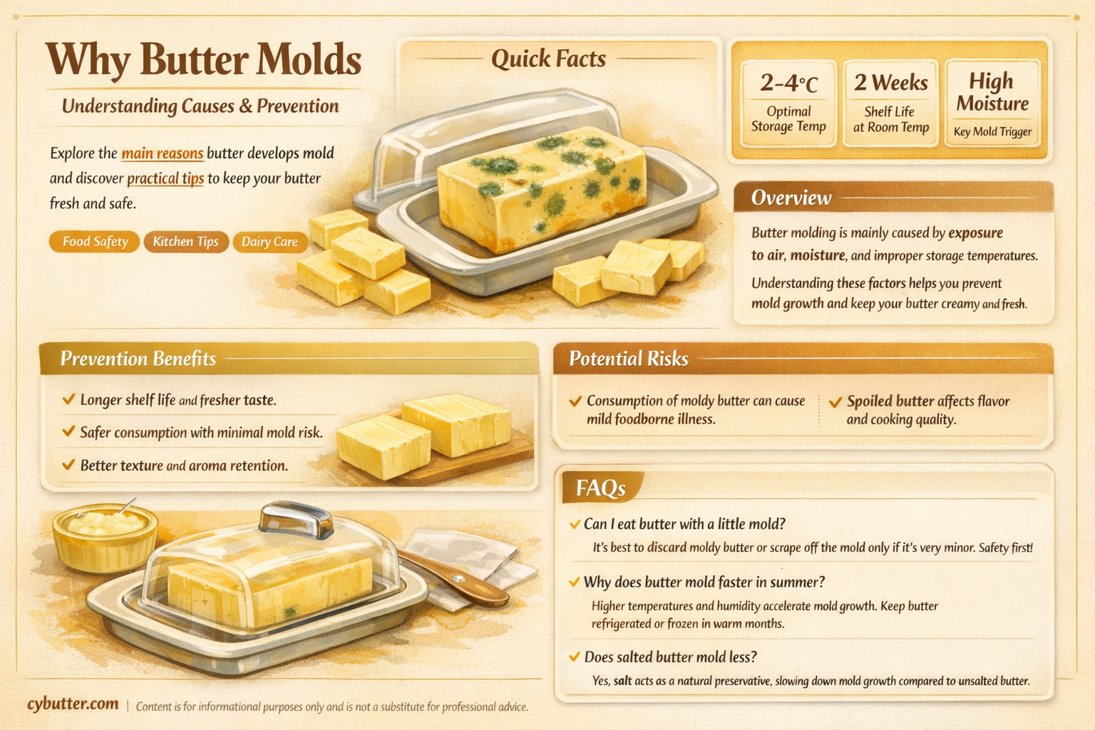 how does butter get moldy