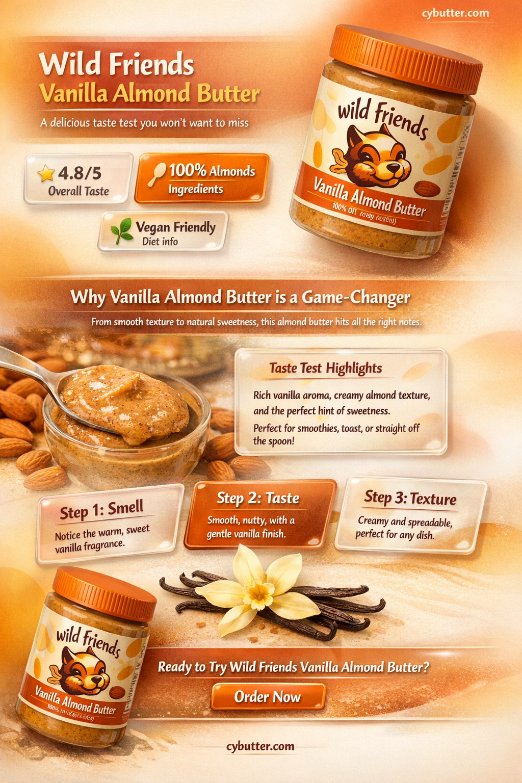 does wild friends vanilla almond butter taste good
