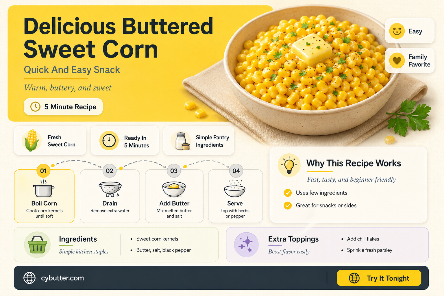 how to cook sweet corn with butter