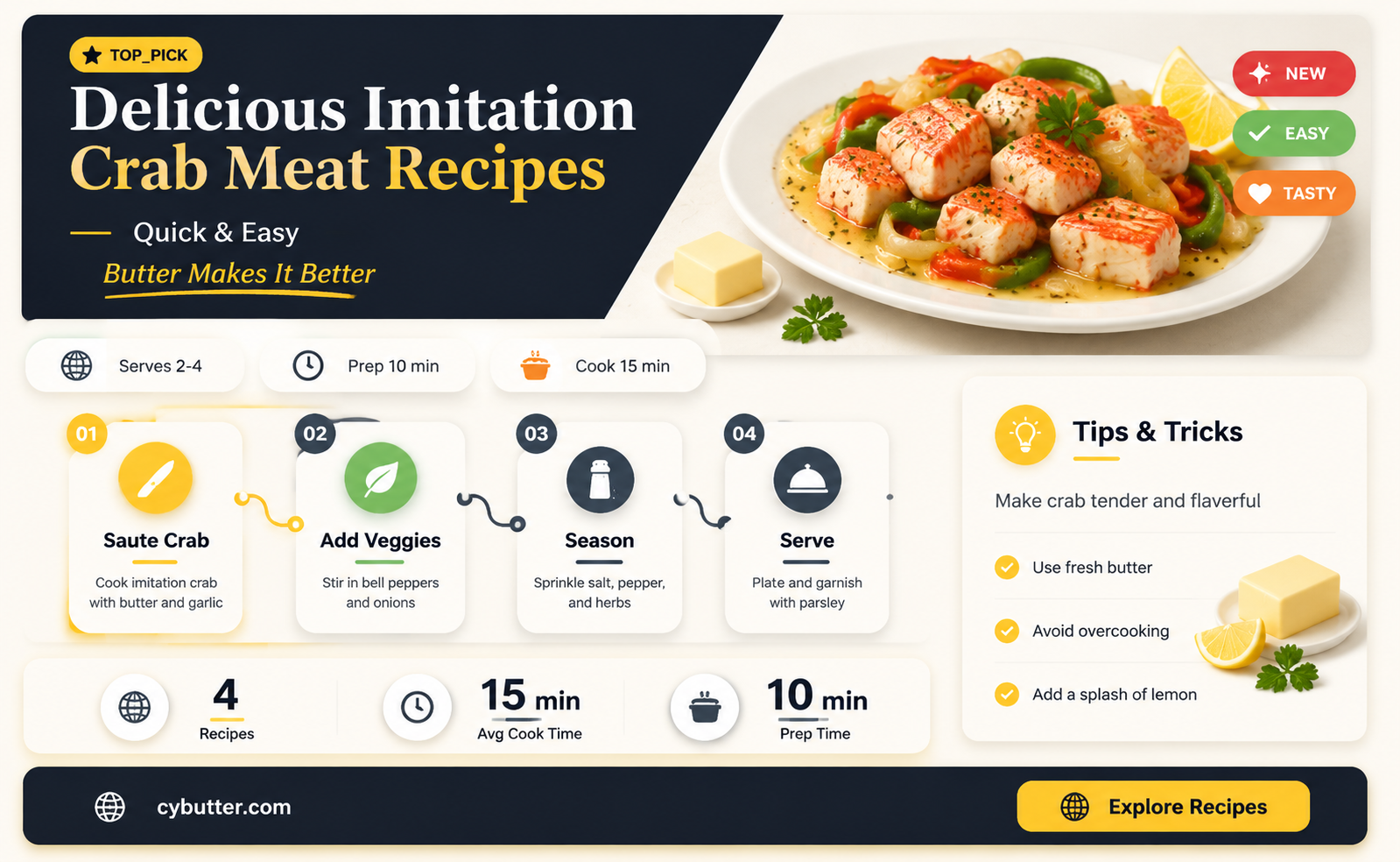 how to cook imitation crab meat with butter