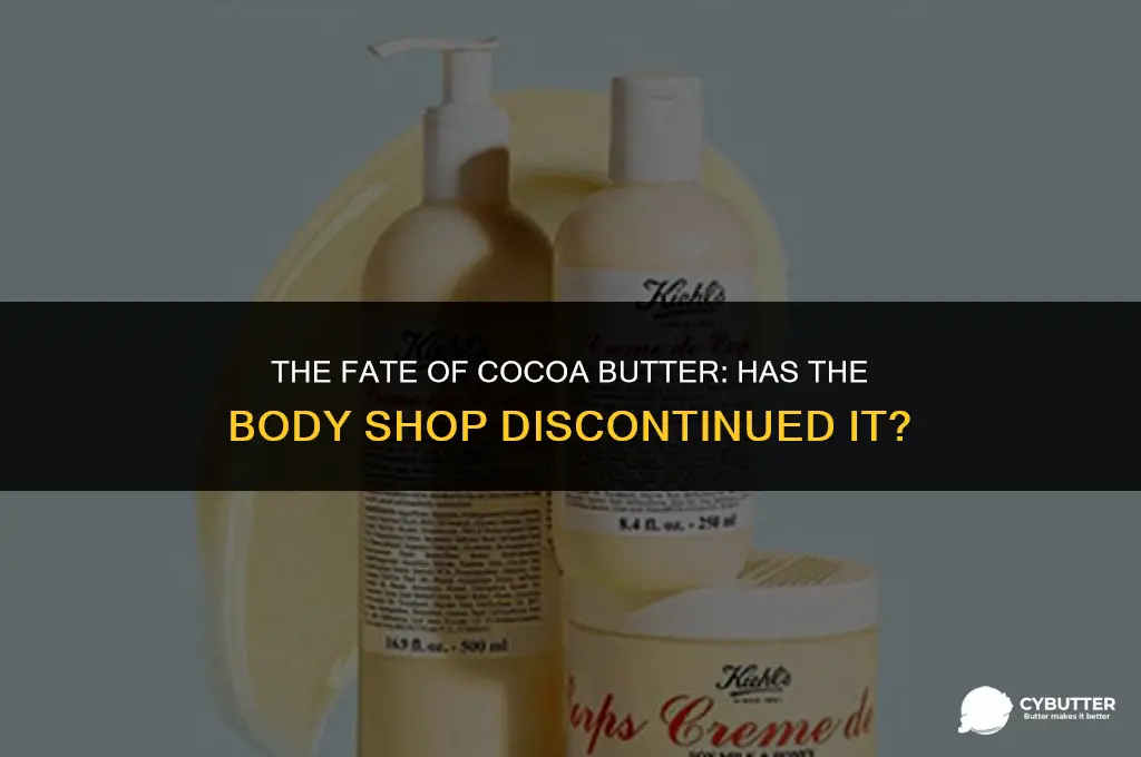 did the body shop discontinued cocoa butter