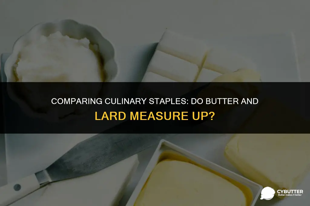 do butter and lard weigh the same