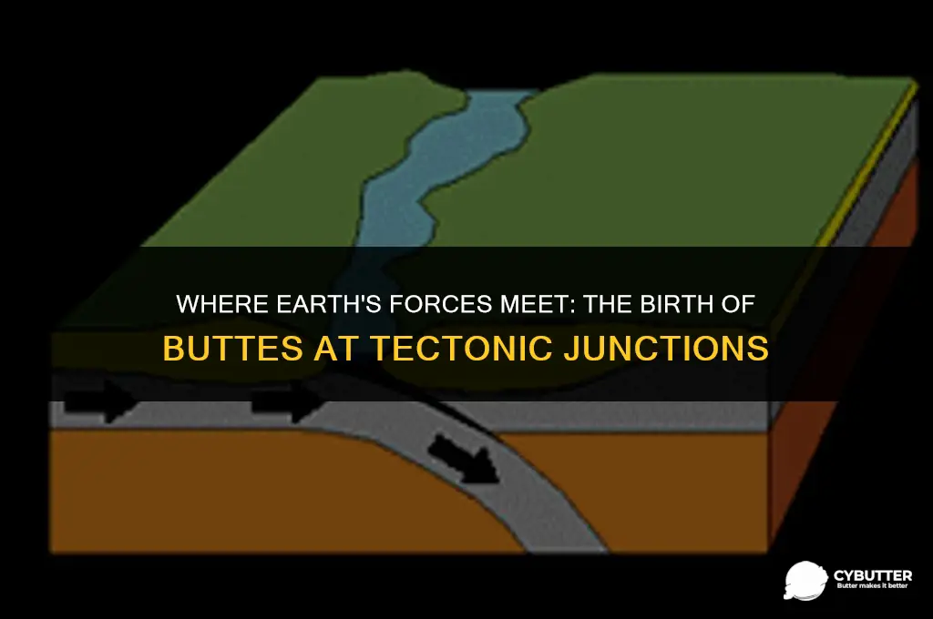do buttes form where tectonic plates collide