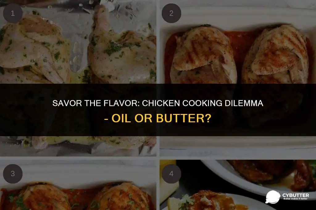 do i cook chicken with oil or butter