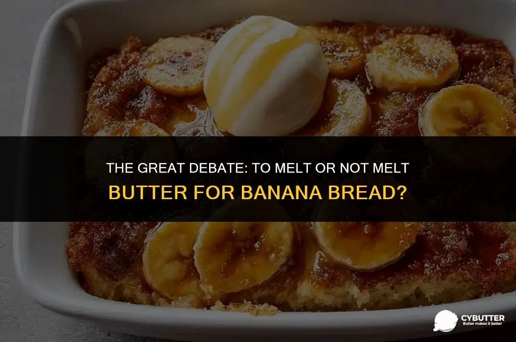 do i melt butter for banana bread
