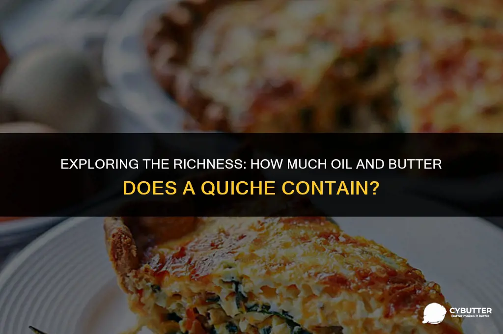 does a quiche contain alot of oil and butter