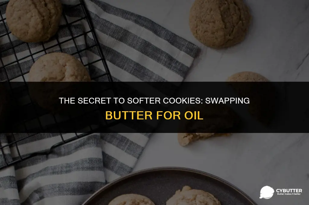 does adding oil for some of the butter soften cookies