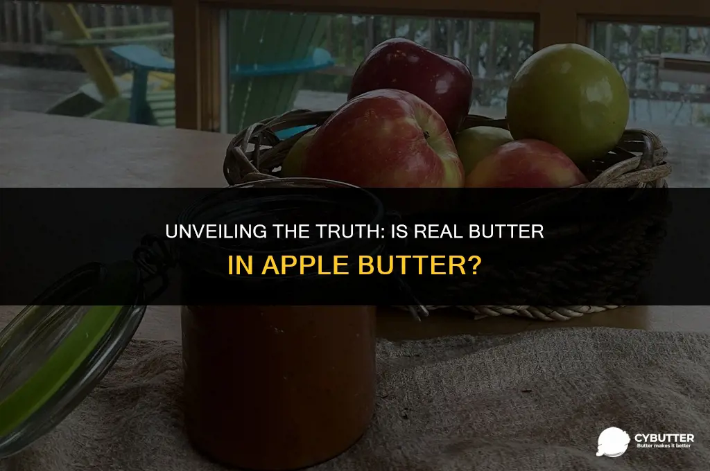 does apple butter have butter in it