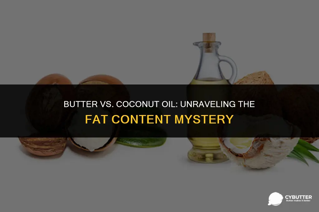 does butter have more fat than coconut oil