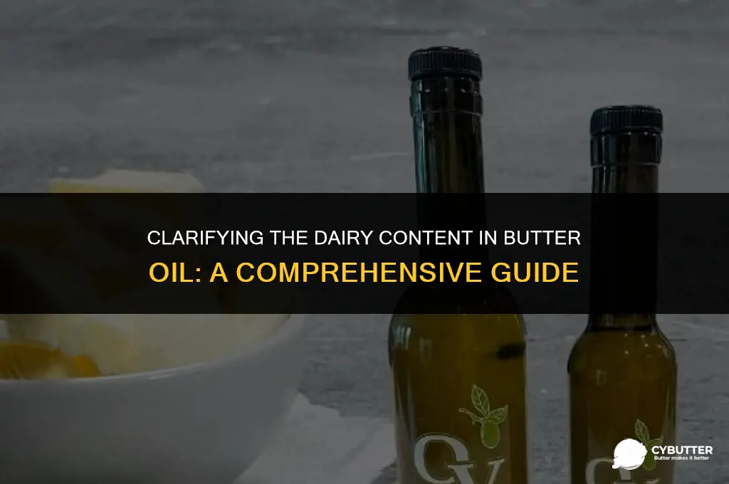 does butter oil contain dairy