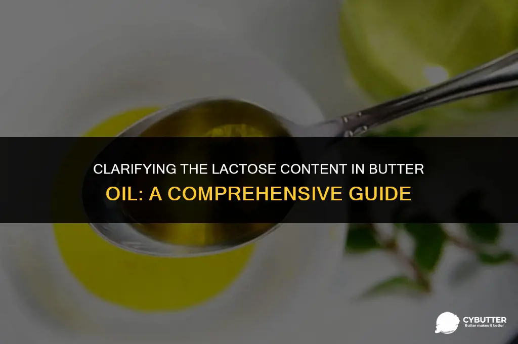 does butter oil have lactose