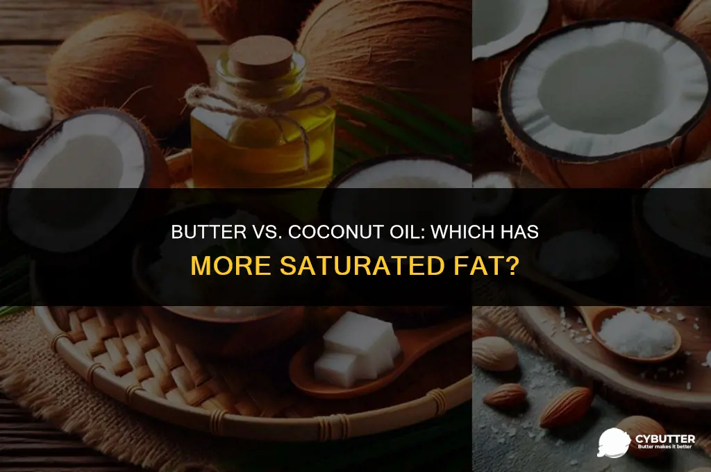 does butter or coconut oil have more saturated fat