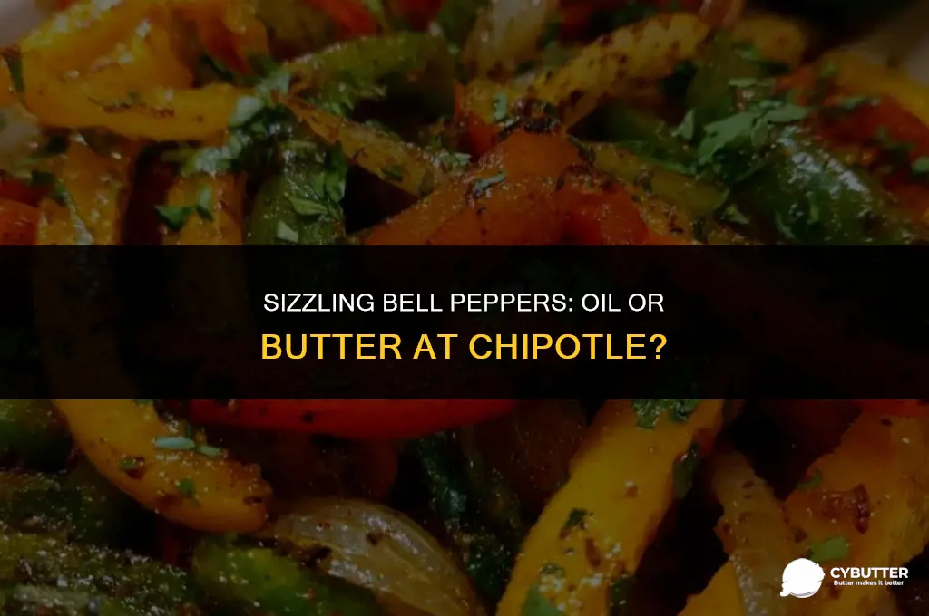 does chipotle cook bell peppers in oil ir butter