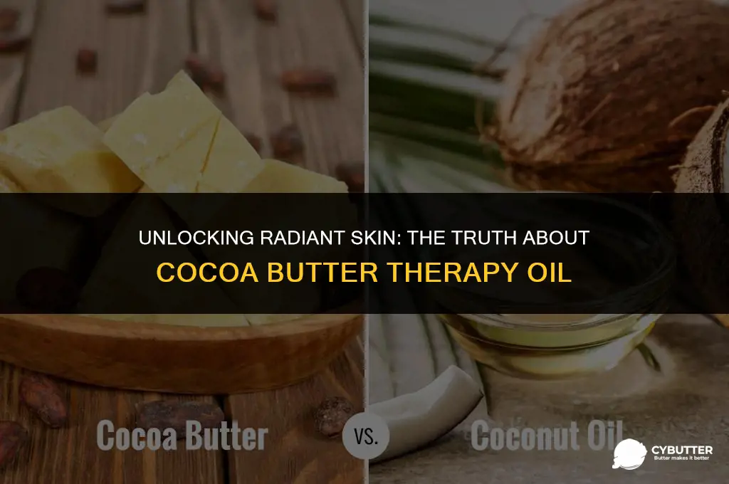does cocoa butter skin therapy oil work